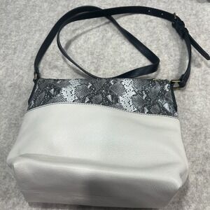Fossil Amelia Python White Leather Crossbody Handbag SHB2303874 NWT‎ $168 MSRP